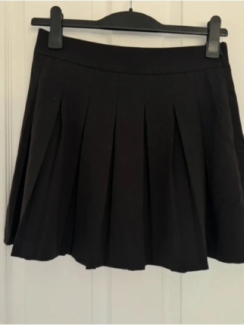 stradivarius Black Pleated Skater Skirt